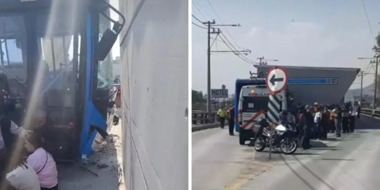 Choca unidad del trolebús elevado en Iztapalapa; hay 10 heridos