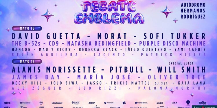 El festival más emblemático regresa y aquí te dejamos el line up por día