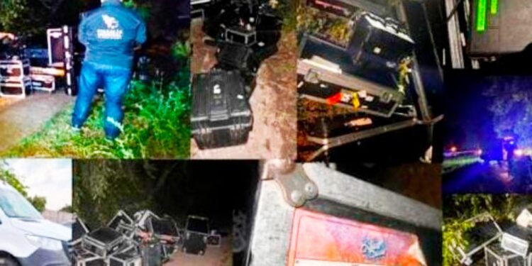 Recuperan equipo que robaron a Los Ángeles Azules en la México-Puebla