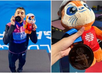 Diego Villalobos gana bronce en el Mundial de Natación 2025