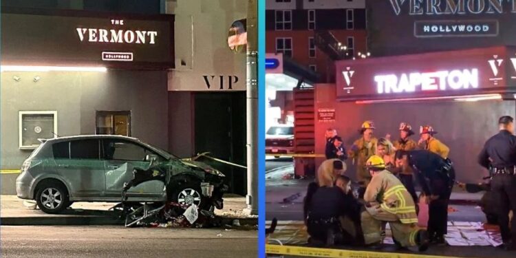 Atropellamiento masivo en Los Ángeles deja 30 heridos afuera de una discoteca