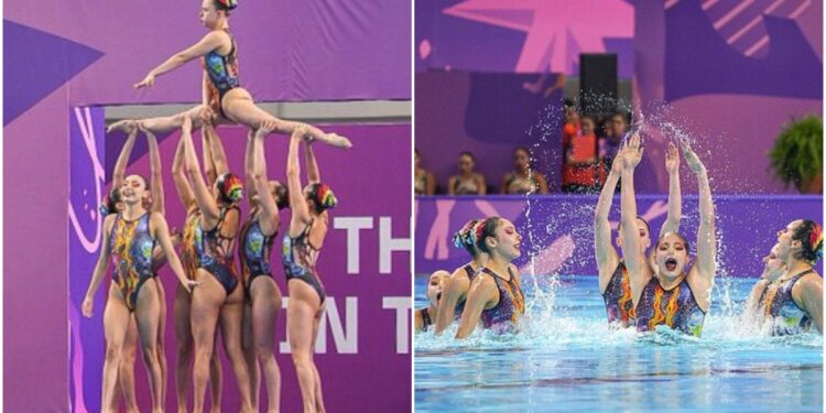 Selección de natación artística se lleva el oro en los Juegos Panamericanos Junior 2025