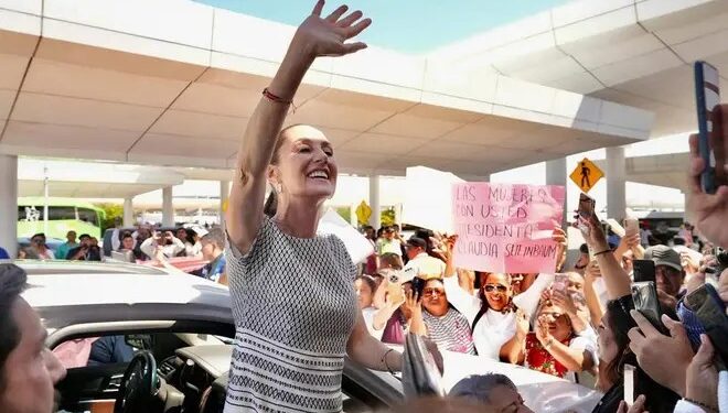 Claudia Sheinbaum celebra su primer año como presidenta de México en el Zócalo