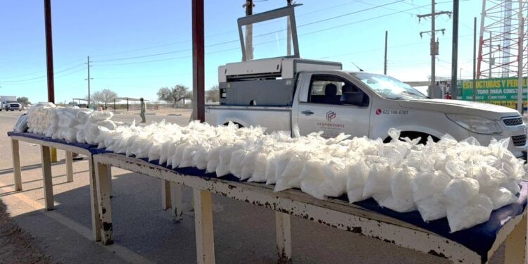 Aseguran 212 kilogramos de metanfetamina en San Luis Río Colorado: García Harfuch