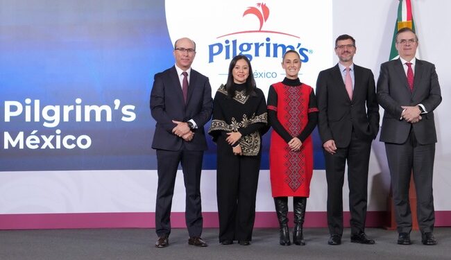 Plan México: Empresa global Pilgrim’s invertirá en el país mil 300 millones de dólares para 2026-2030; generará 20 mil empleos