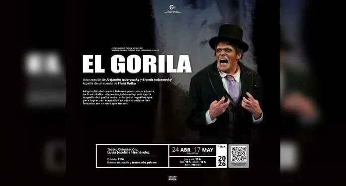 Brontis Jodorowsky protagoniza El Gorila, una obra de Alejandro Jodorowsky basada en Kafka