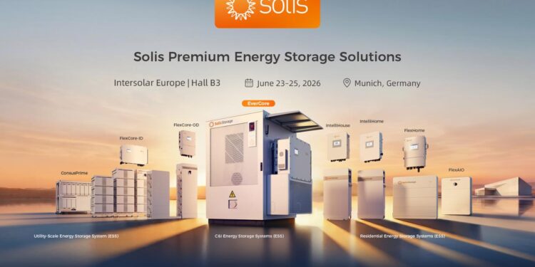 Solis Presentará Soluciones Integrales de Almacenamiento en Intersolar Europe 2026 Múnich, Alemania, 17 de junio de 2026