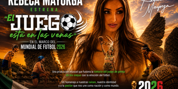 Rebeca Mayorga estrena “El Juego Está en las Venas” en el marco del Mundial de Futbol 2026