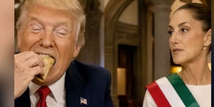 Trump publica video creado con IA en el que aparece junto a Sheinbaum