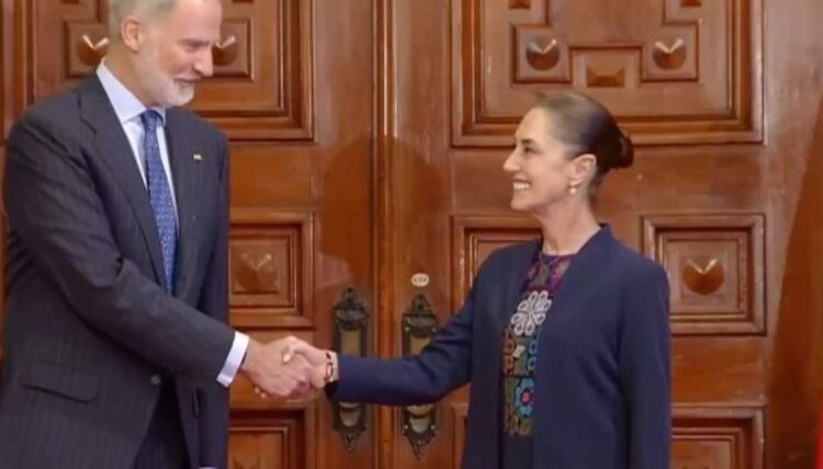 Se reúnen Claudia Sheinbaum y el Rey Felipe VI en Palacio Nacional