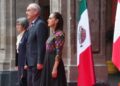 Claudia Sheinbaum recibe en Palacio Nacional al Presidente de la Confederación Suiza, Guy Parmelin