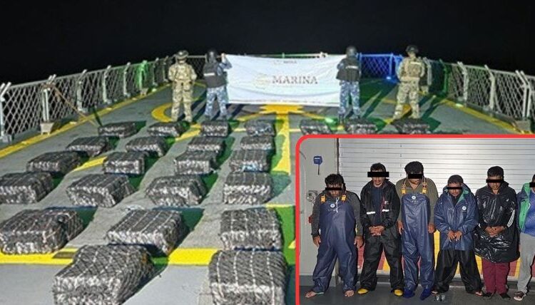 Aseguran más de una tonelada de cocaína y detienen a seis frente a Guerrero
