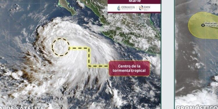 Tormenta tropical Marie se convertiría en huracán este miércoles cerca de Cabo San Lucas