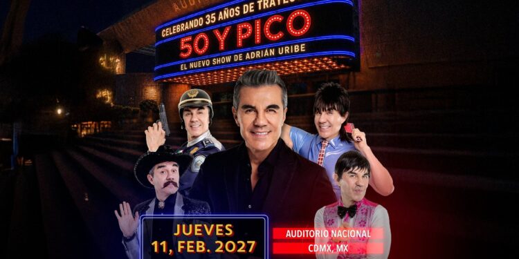 Adrián Uribe llegará por primera vez al Auditorio Nacional para celebrar sus 35 años de carrera