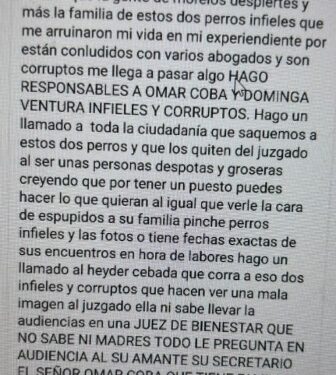 Acusan en redes a jueza quintanarroense de tratos con litigantes, recepción de regalos y posibles beneficios laborales a empleados