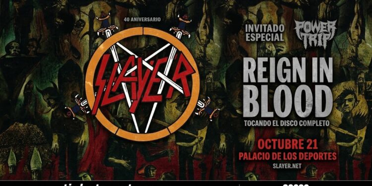 Slayer celebrará los 40 años de Reign in Blood mañana en el Palacio de los Deportes